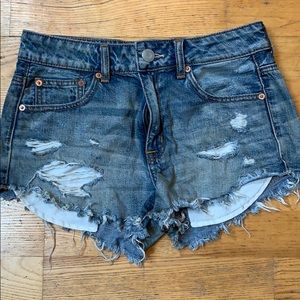 American Eagle high rise festival jean shorts